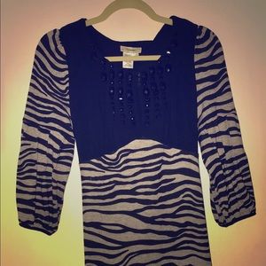 Lulumari sweater dress zebra beige/grey and black